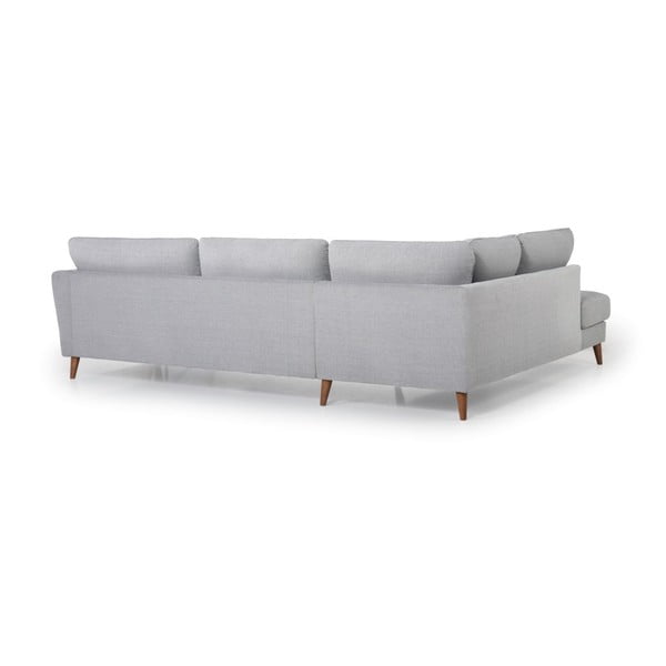 Šviesiai pilka kampinė sofa Scandic Paris, kairysis kampas-image-3