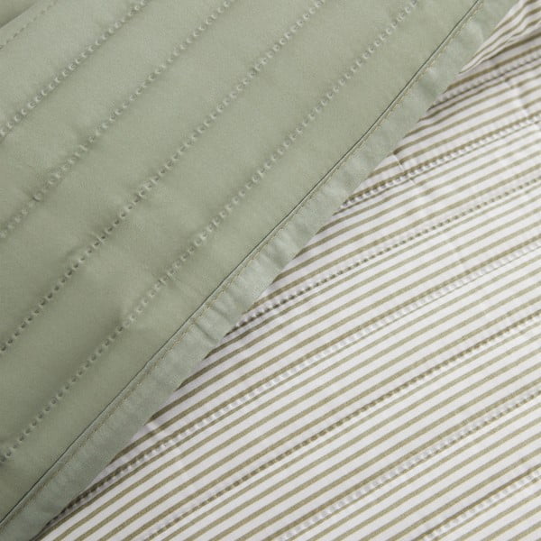 Žalios spalvos dygsniuota lovatiesė 220x230 cm Stripe – Catherine Lansfield-image-2