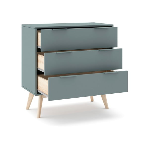 Pilkai žalios spalvos šoninė spintelė 80x83x40 cm Pisco – Marckeric-image-4