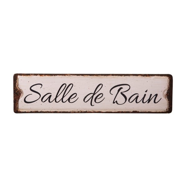Iš metalo ženklas 40x10 cm Salle De Bain – Antic Line