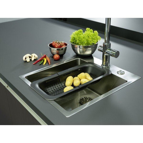 Džiovyklė kiauklei iš plastiko Black Outdoor Kitchen Sivo - Wenko-image-1
