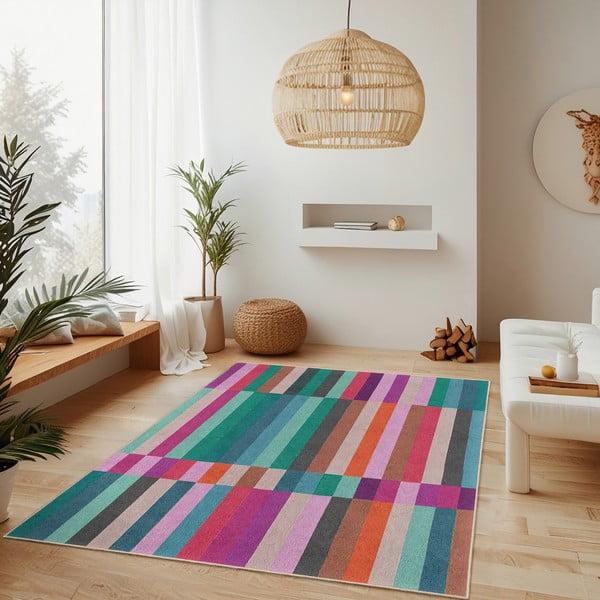 Skalbiamas turkio spalvos kilimas 160x230 cm Acid Rain – Mila Home-image-2