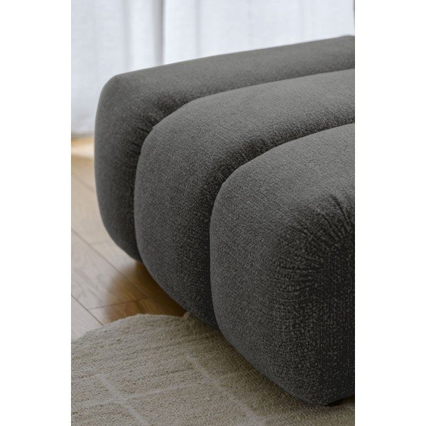 Pilkos spalvos kampinė sofa (su kairiuoju kampu/su gultu) Shell – Miuform-image-4