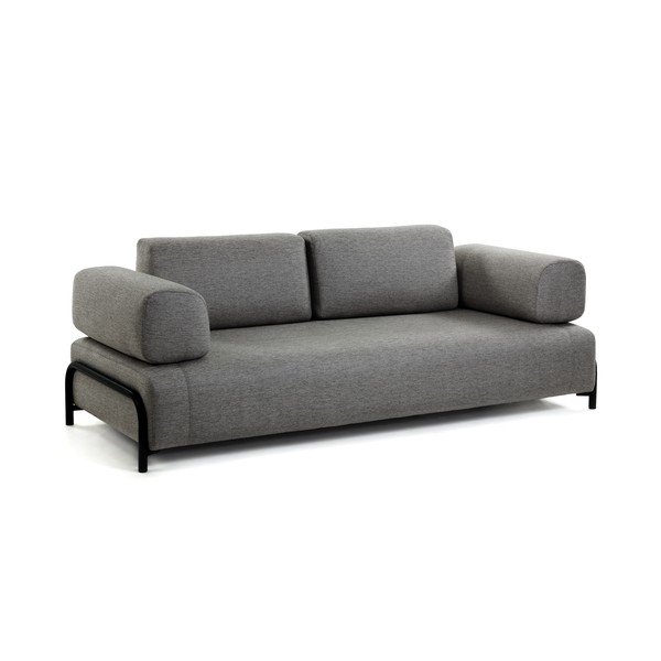 Tamsiai pilka sofa su porankiais Kave Home Compo-image-2
