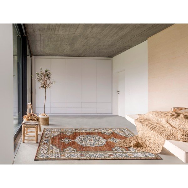 Kilimas oranžinės spalvos/smėlio spalvos 155x230 cm Truva – Universal-image-1