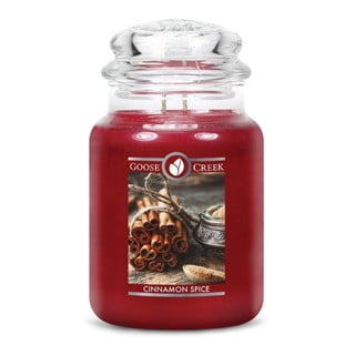 Kvapnioji žvakė stikliniame indelyje Goose Creek Cinnamon, 150 valandų degimo