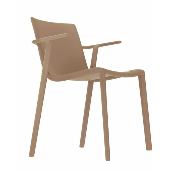 2 smėlio rudos spalvos sodo kėdžių su porankiais rinkinys "Resol Kat