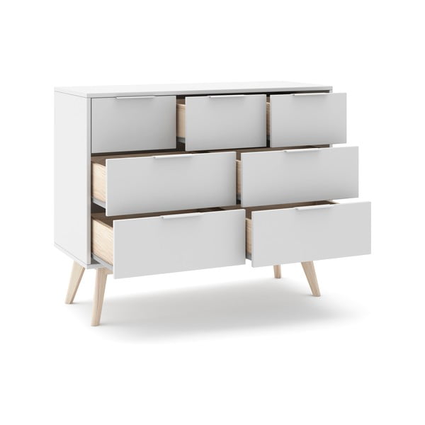 Balta žema komoda 120x83 cm Campus - Marckeric-image-4