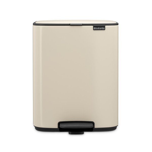 Smėlio spalvos šiukšliadėžė iš plieno su pedalu 12 l Bo – Brabantia-image-3