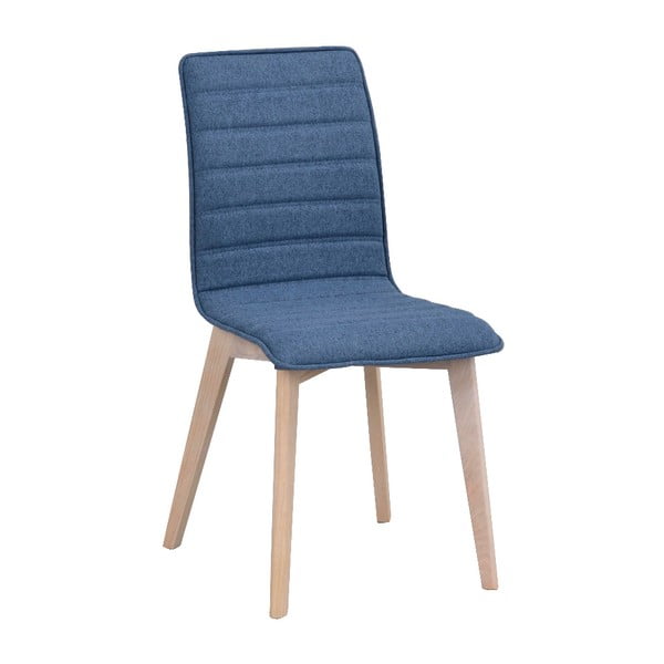 Mėlyna valgomojo kėdė su šviesiai rudomis kojomis "Rowico Grace