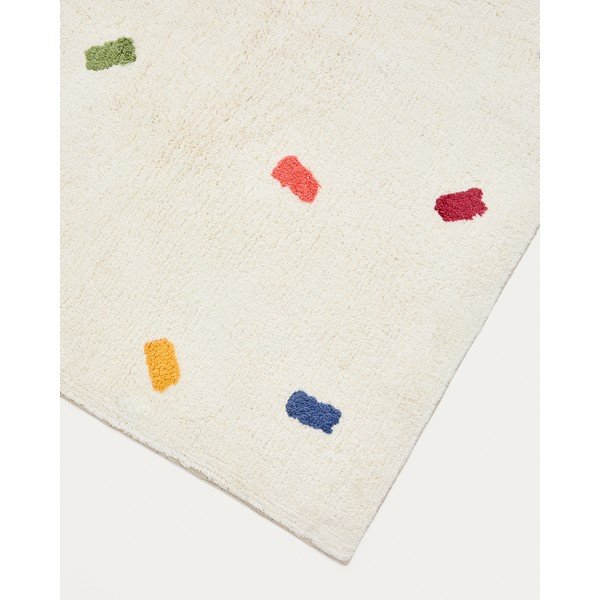 Kreminės spalvos iš medvilnės vaikiškas kilimas 90x150 cm Epifania – Kave Home-image-4