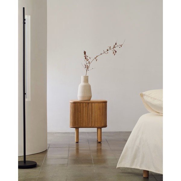 Naktinis staliukas natūralios spalvos iš uosio Mailen – Kave Home-image-1