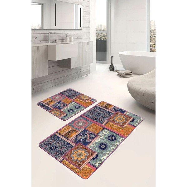 Iš velveto vonios kilimėliai 2 vnt. 60x100 cm – Mila Home-image-2