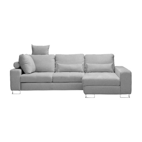 Šviesiai pilka "Windsor & Co Sofas Alpha" kampinė sofa-lova, dešinysis kampas