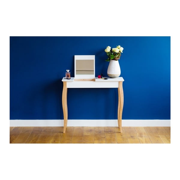 Pilkas tualetinis staliukas su veidrodžiu Ragaba, ilgis 105 cm-image-2