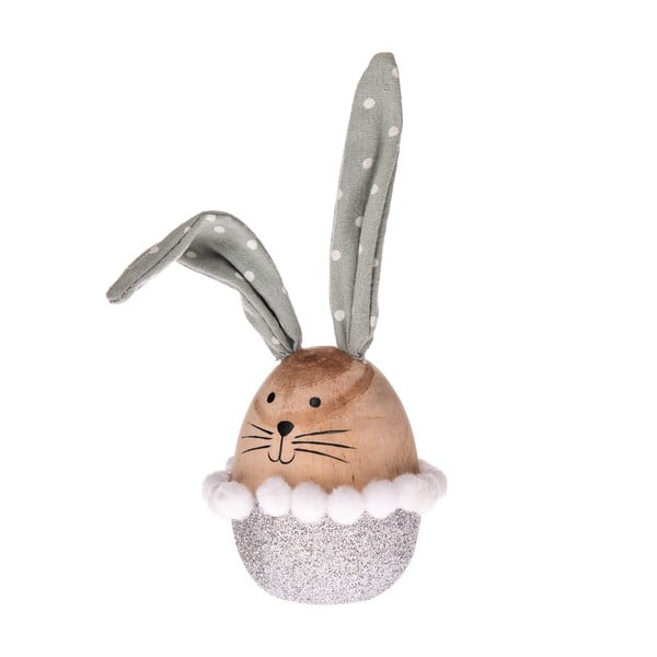 Pilka medinė velykinė dekoracija Dakls Bunny