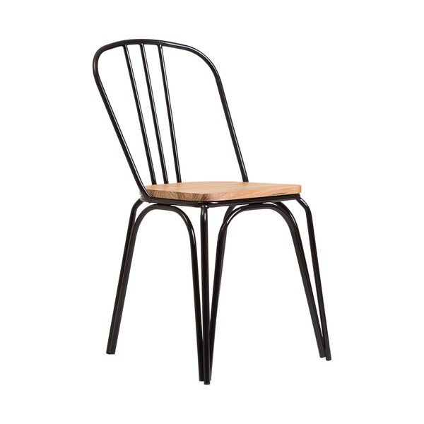 Juodos spalvos iš guobos masyvo valgomojo kėdė District – Premier Housewares