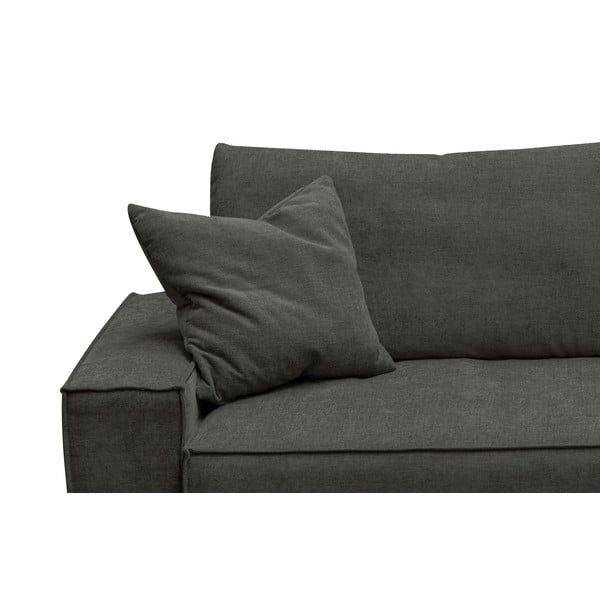 Antracito pilkos spalvos sulankstoma kampinė sofa Ghado Melow-image-1