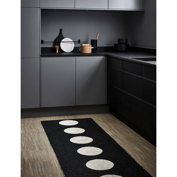 Juodos ir baltos spalvos lauko kilimas 70x300 cm Vera Black – Pappelina-image-1