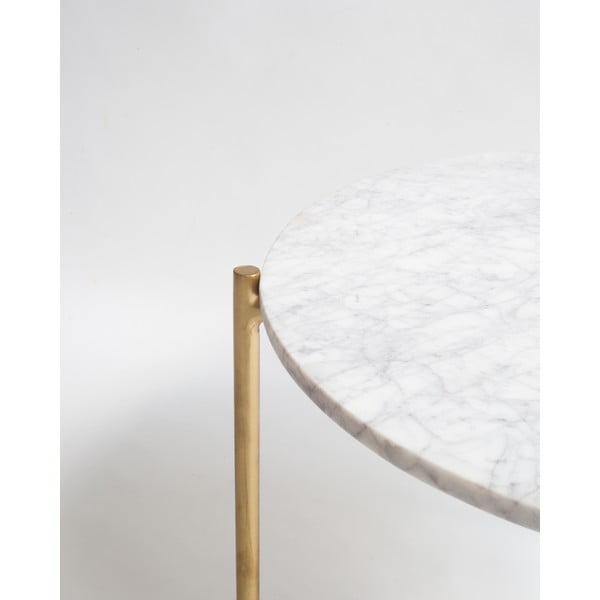 Balto marmuro apvalus kavos staliukas ø 50 cm Morgans - Really Nice Things-image-2
