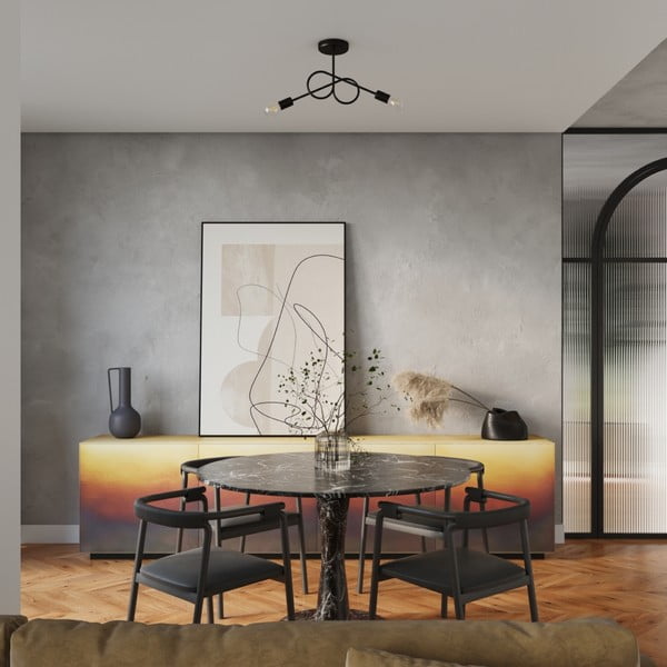 Lubinis šviestuvas juodos spalvos 18x57 cm Opulent – Sollux-image-3