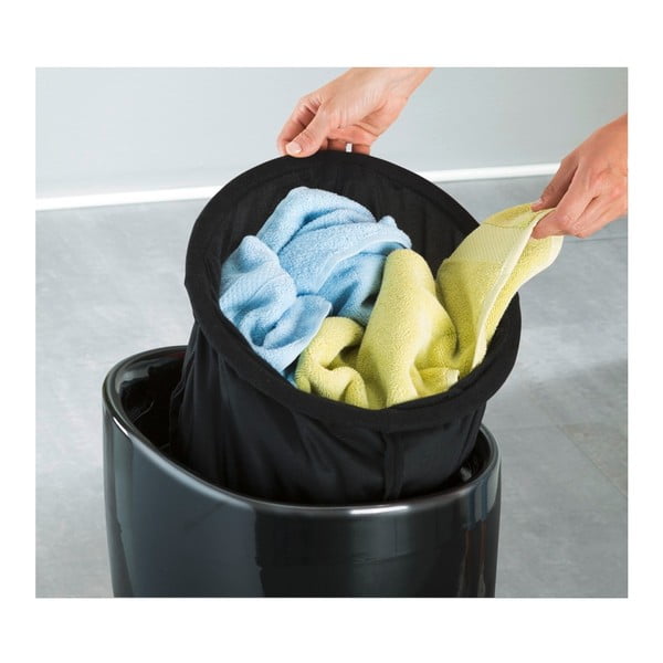 Juodas skalbinių krepšys ir taburetė viename Wenko Candy, 20 l-image-3