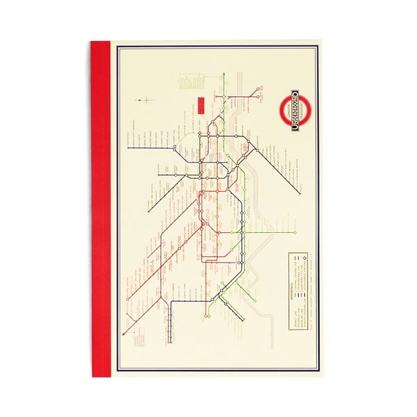 Užrašinė 60 psl. A5 Heritage Tube Map – Rex London