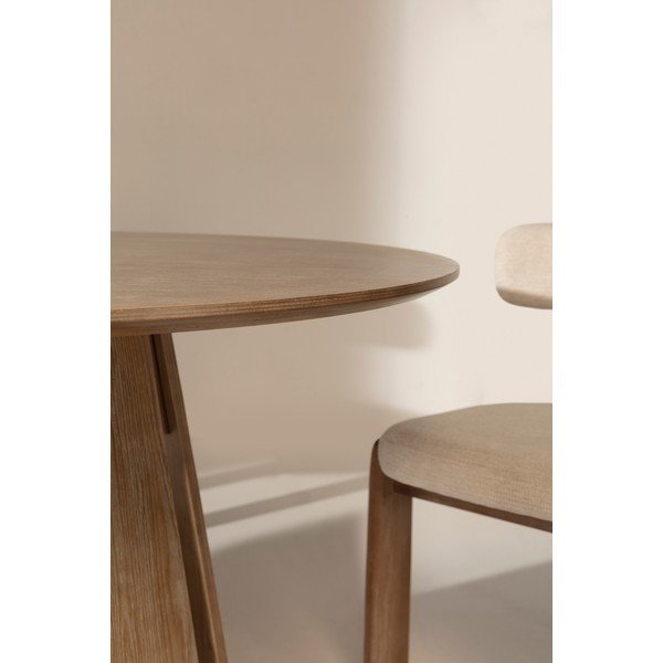 Apvalios formos valgomojo stalas iš ąžuolo ø 120 cm Zuri – MOME-image-3