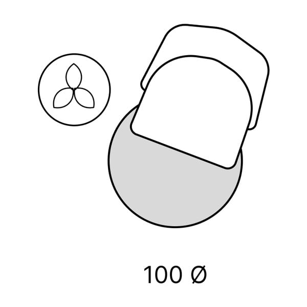 Skalbiamas apvalios formos kilimas baltos spalvos ø 100 cm Pelush White – Mila Home-image-2