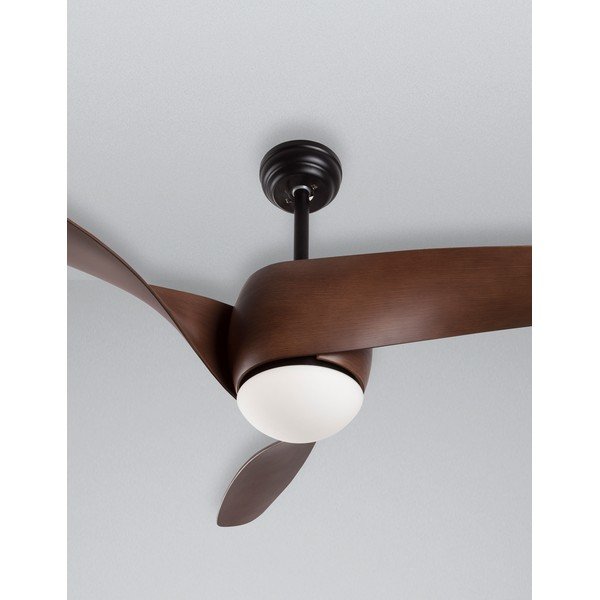 Matinės juodos spalvos/tamsios natūralios spalvos iš metalo lubinis šviestuvas LED su stiklo gaubtu Breeze – Nova Luce-image-4