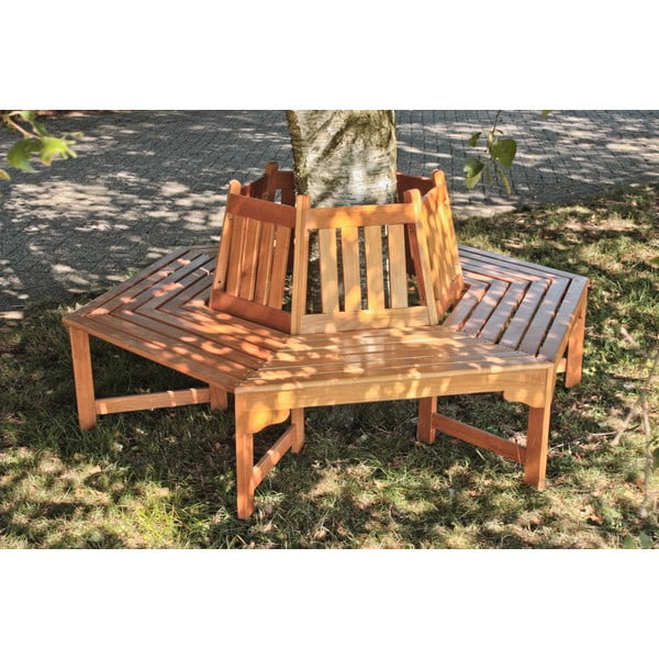 Medžio masyvo sodo suoliukas rudos spalvos Ontario – Garden Pleasure-image-1