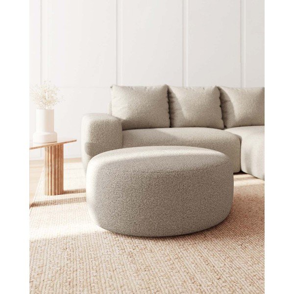 Pufas smėlio spalvos iš boucle Feiro – MESONICA-image-2