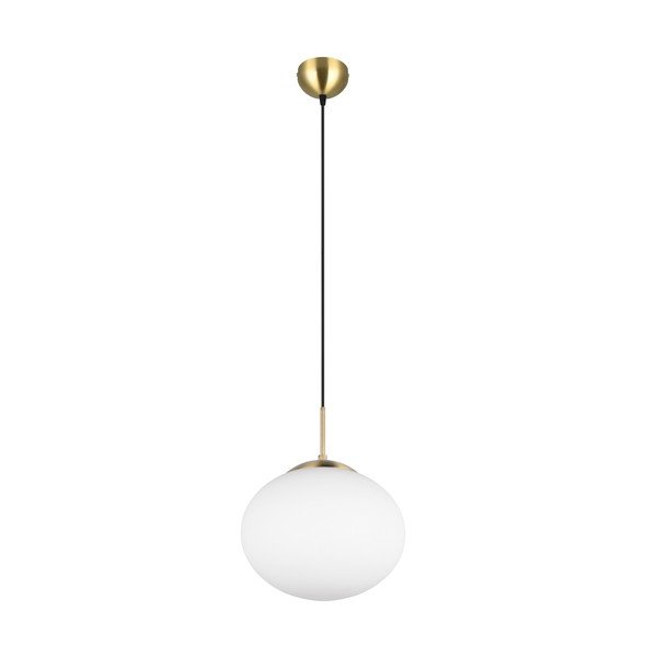 Kabantis šviestuvas baltos spalvos/auksinės spalvos ø 30 cm su stiklo gaubtu Fomento – Trio