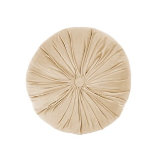 Smėlio spalvos aksominė dekoratyvinė pagalvėlė Tiseco Home Studio Velvet, ø 38 cm