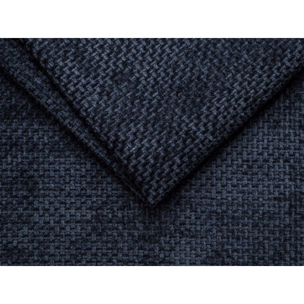 Tamsiai mėlynos spalvos viengulė lova audiniu dengta be galvūgalio 90x200 cm Whale – Micadoni -image-3