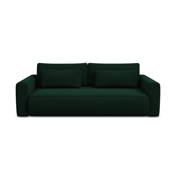 Žalios spalvos iš velveto sulankstoma/su sandėliavimo vieta sofa 238 cm Kapua – Makamii