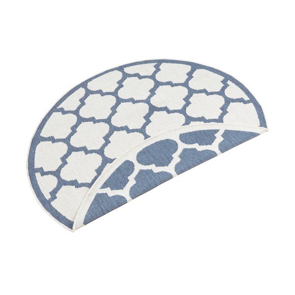 Mėlynos ir kreminės spalvos lauko kilimas NORTHRUGS Palermo, ⌀ 200 cm-image-3