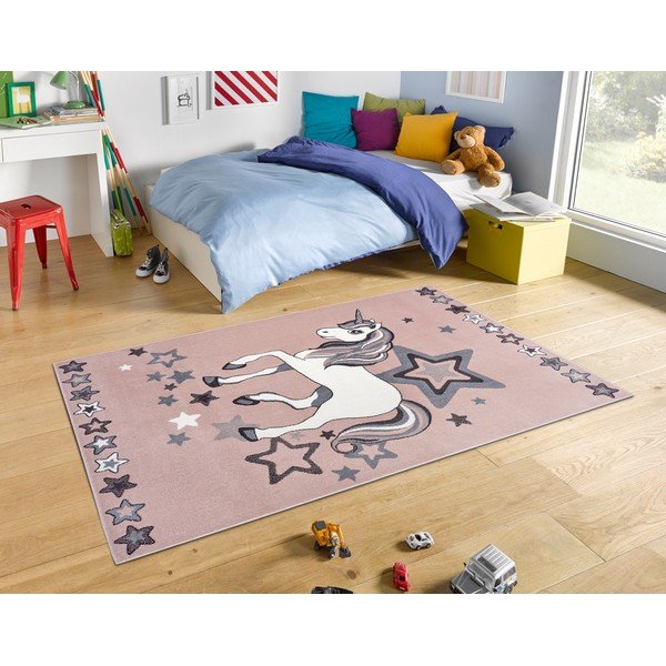 Vaikiškas kilimas šviesiai rožinės spalvos 200x290 cm New Adventures – Hanse Home-image-1