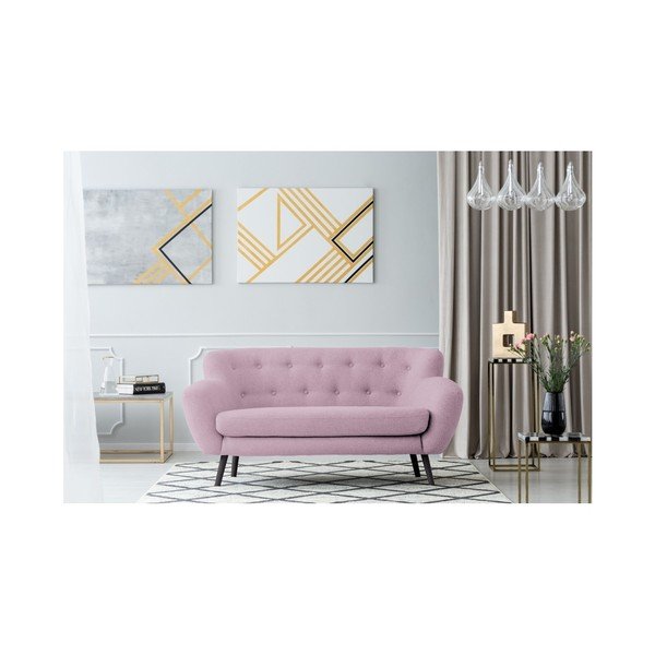 Rožinė dvivietė sofa "Kooko Home Rock-image-1