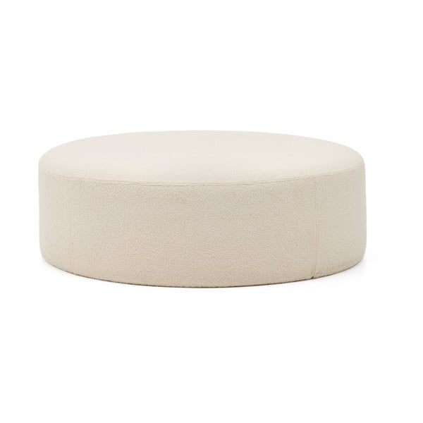 Kreminės spalvos iš boucle pufas Kaeli – Kave Home