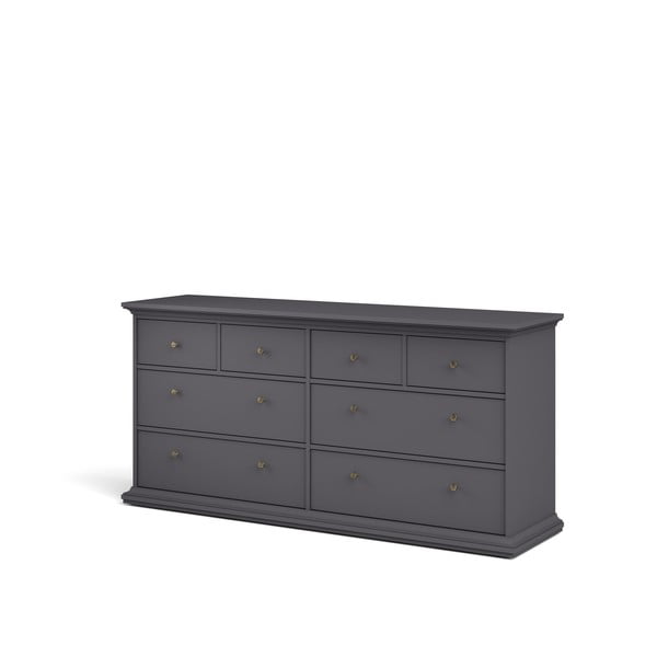 Žema šoninė spintelė pilkos spalvos 183x87 cm Paris – Tvilum-image-2