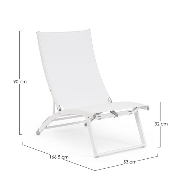Baltos spalvos metalinis sodo šezlongas Taylor   – Bizzotto-image-4