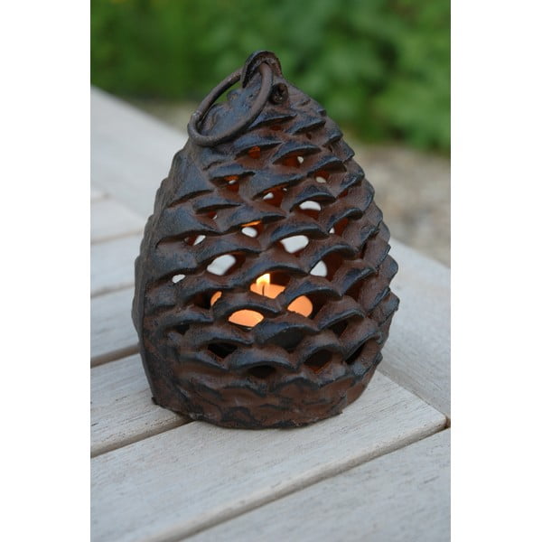 Ketaus žibintas Esschert Design Pušies kūgis, Ø 9,9 cm-image-1