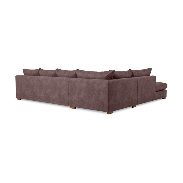 Iš dirbtinės odos kampinė sofa tamsiai rudos spalvos (su kairiuoju kampu) Hamburg – Scandic-image-3