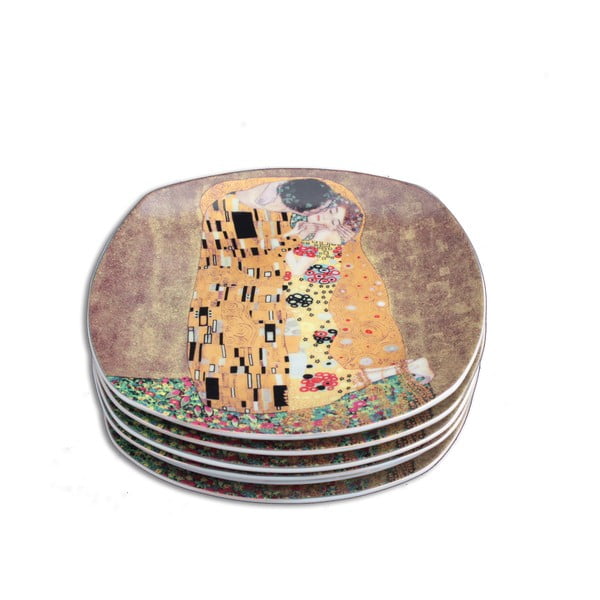Gustavas Klimtas - 6 desertinių lėkščių rinkinys Kiss