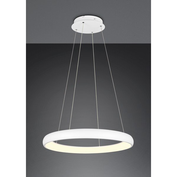 Kabantis šviestuvas baltos spalvos LED su pritemdymo funkcija ø 75 cm su metaliniu gaubtu Cardona – Trio-image-1