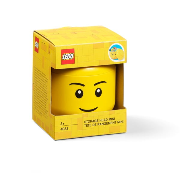 Geltonos spalvos daiktų laikymo dėžutė LEGO® Boy, 10,5 x 10,6 x 12 cm-image-4