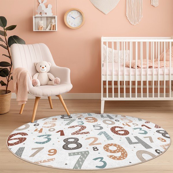 Skalbiamas vaikiškas žaidimų kilimas ø150 cm Happy Numbers – Mila Home-image-4