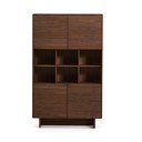 Tamsiai rudos spalvos spintelė iš riešutmedžio 100x163x40 cm Norlen – Kave Home