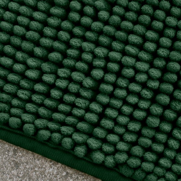 Tamsiai žalios spalvos vonios kilimėlis 50x80 cm Bobble – Catherine Lansfield-image-2